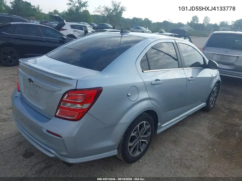 2018 Chevrolet Sonic Lt Auto VIN: 1G1JD5SHXJ4133778 Lot: 45314244