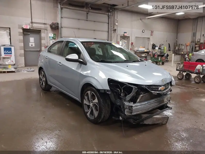 2018 Chevrolet Sonic Premier Auto VIN: 1G1JF5SB7J4107578 Lot: 45380164