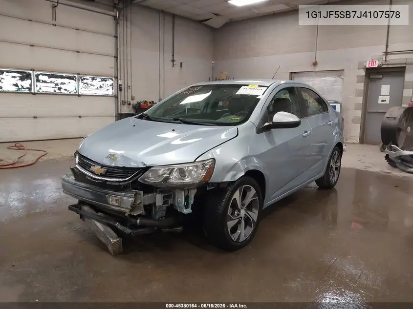 2018 Chevrolet Sonic Premier Auto VIN: 1G1JF5SB7J4107578 Lot: 45380164