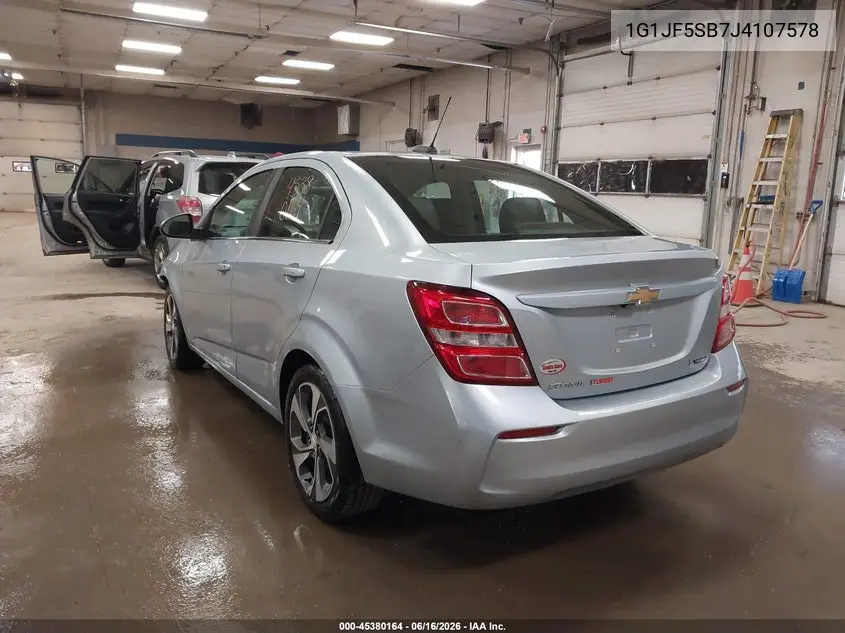 2018 Chevrolet Sonic Premier Auto VIN: 1G1JF5SB7J4107578 Lot: 45380164