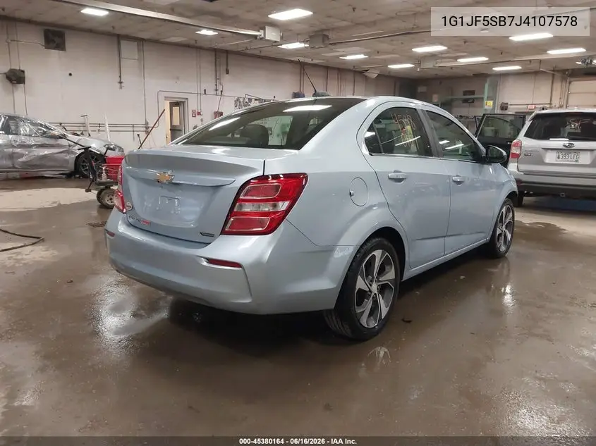 2018 Chevrolet Sonic Premier Auto VIN: 1G1JF5SB7J4107578 Lot: 45380164