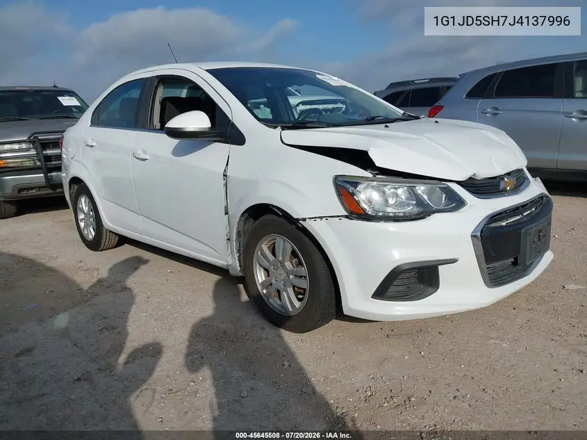 2018 Chevrolet Sonic Lt Auto VIN: 1G1JD5SH7J4137996 Lot: 45645508