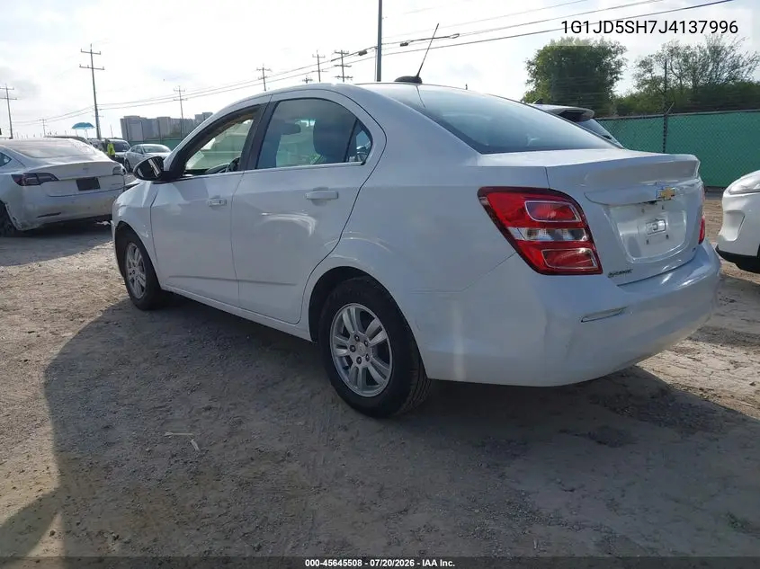 2018 Chevrolet Sonic Lt Auto VIN: 1G1JD5SH7J4137996 Lot: 45645508