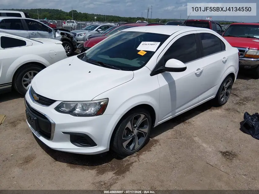 2018 Chevrolet Sonic Premier Auto VIN: 1G1JF5SBXJ4134550 Lot: 45655897