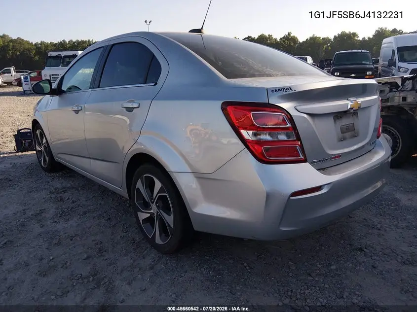1G1JF5SB6J4132231 2018 Chevrolet Sonic Premier Auto