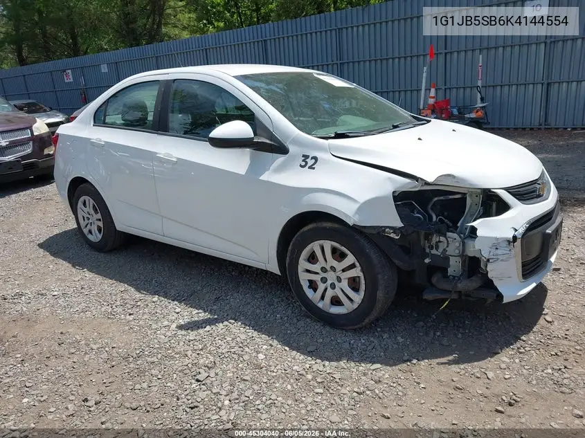 2019 Chevrolet Sonic Ls Auto VIN: 1G1JB5SB6K4144554 Lot: 45304040