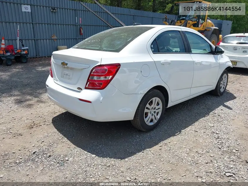 2019 Chevrolet Sonic Ls Auto VIN: 1G1JB5SB6K4144554 Lot: 45304040