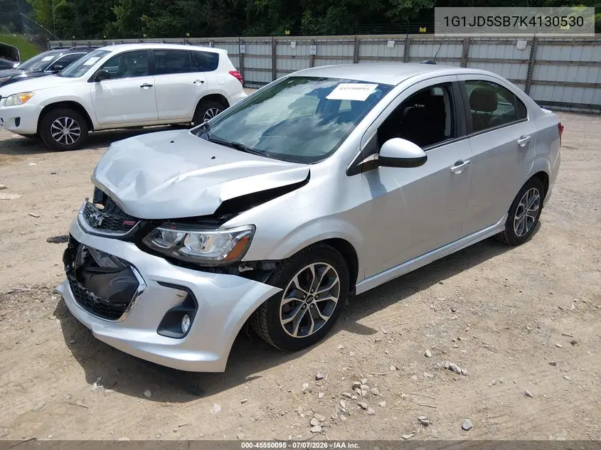 2019 Chevrolet Sonic Lt Auto VIN: 1G1JD5SB7K4130530 Lot: 45550095