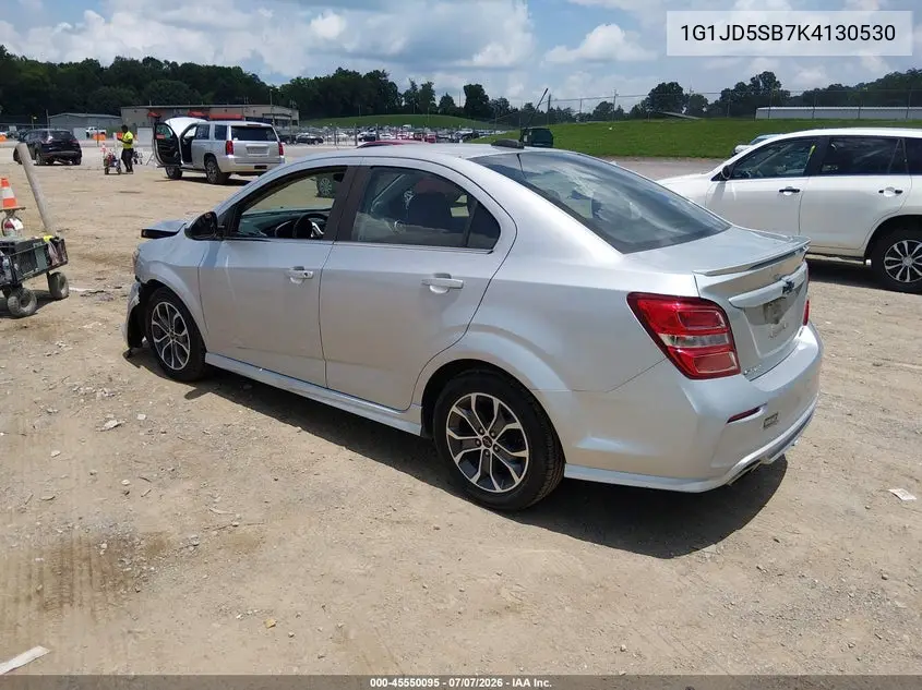 2019 Chevrolet Sonic Lt Auto VIN: 1G1JD5SB7K4130530 Lot: 45550095