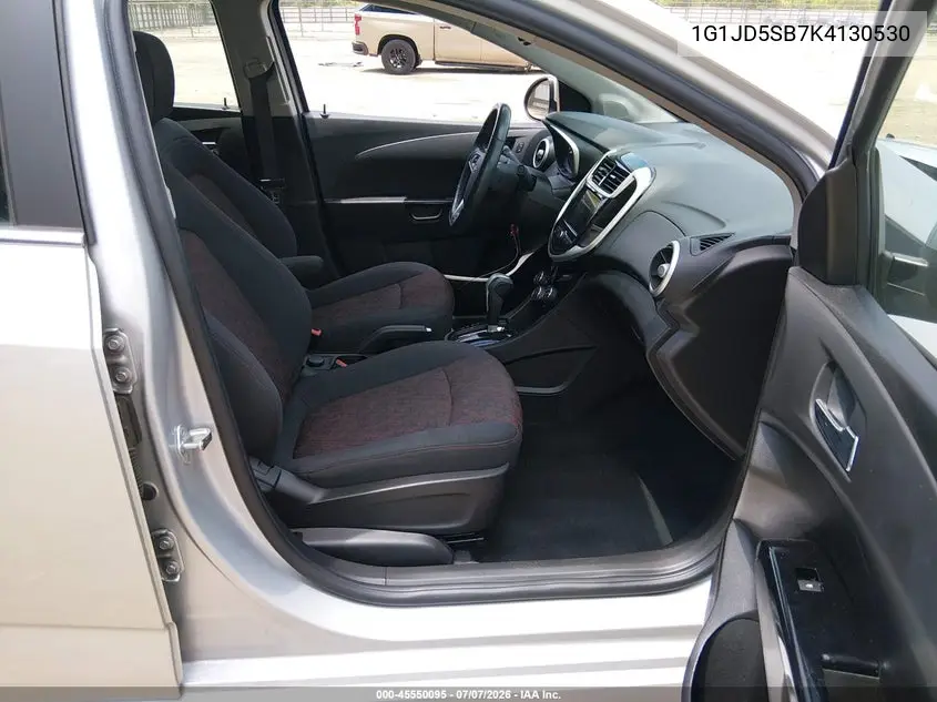 2019 Chevrolet Sonic Lt Auto VIN: 1G1JD5SB7K4130530 Lot: 45550095