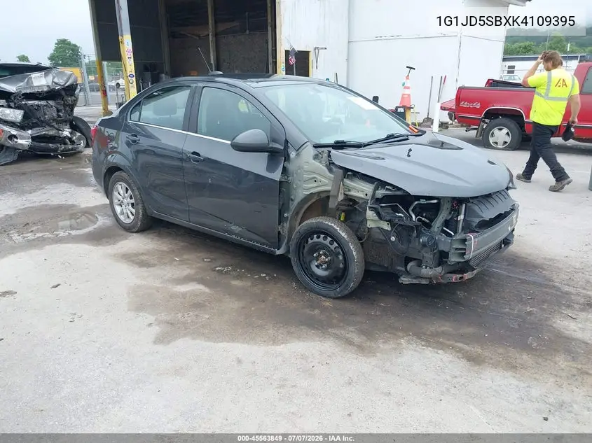 2019 Chevrolet Sonic Lt Auto VIN: 1G1JD5SBXK4109395 Lot: 45563849