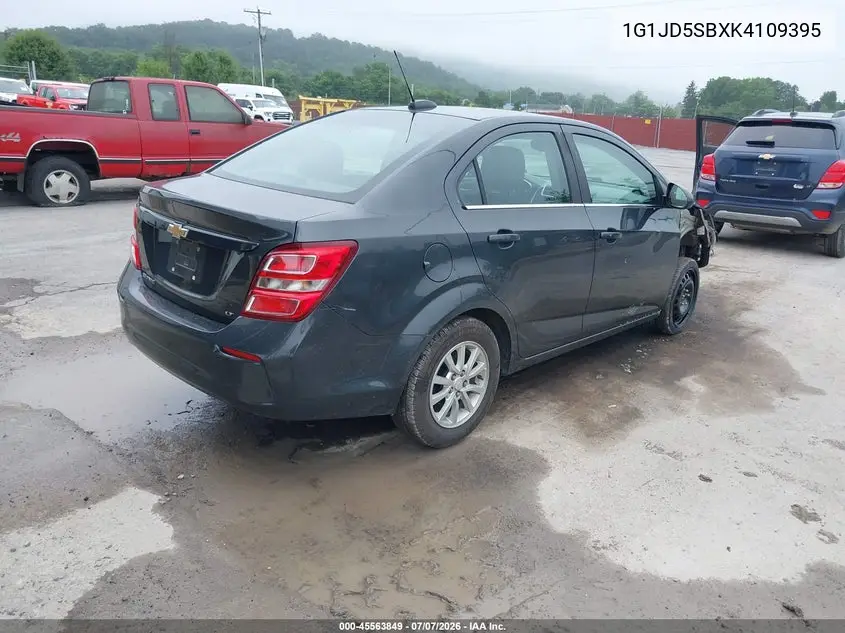 2019 Chevrolet Sonic Lt Auto VIN: 1G1JD5SBXK4109395 Lot: 45563849