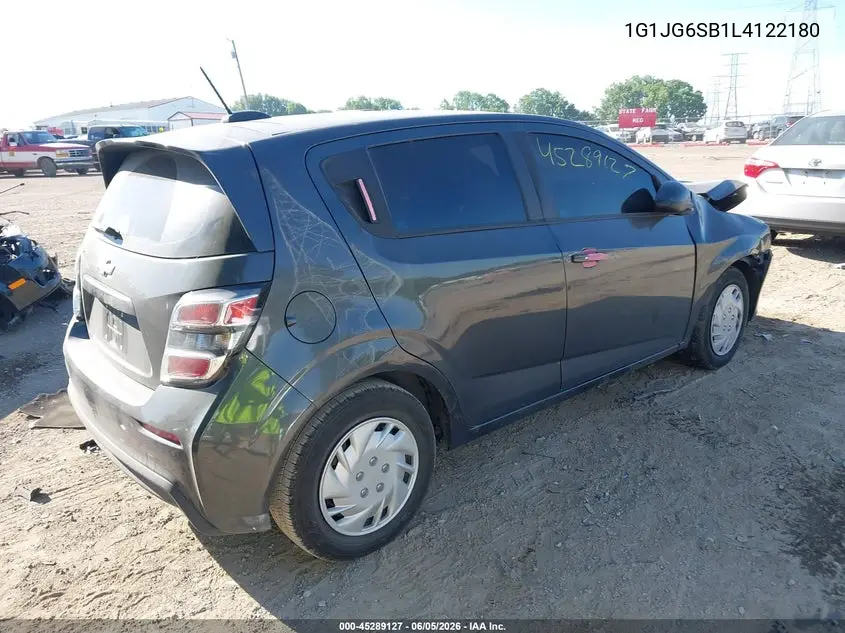 2020 Chevrolet Sonic Fwd 1Fl 5-Door VIN: 1G1JG6SB1L4122180 Lot: 45289127