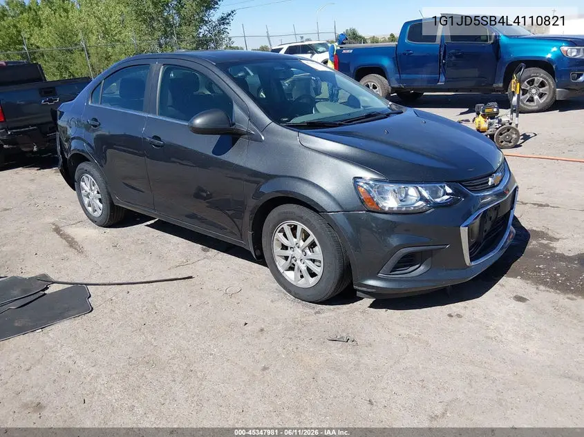 2020 Chevrolet Sonic Fwd Lt VIN: 1G1JD5SB4L4110821 Lot: 45347981