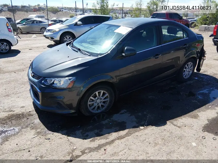 2020 Chevrolet Sonic Fwd Lt VIN: 1G1JD5SB4L4110821 Lot: 45347981