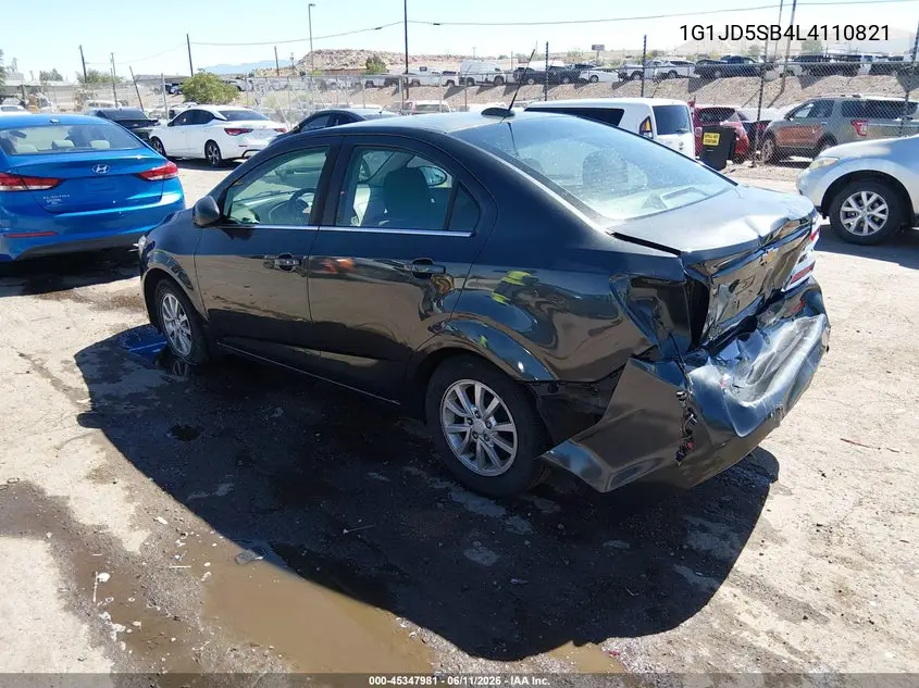 2020 Chevrolet Sonic Fwd Lt VIN: 1G1JD5SB4L4110821 Lot: 45347981