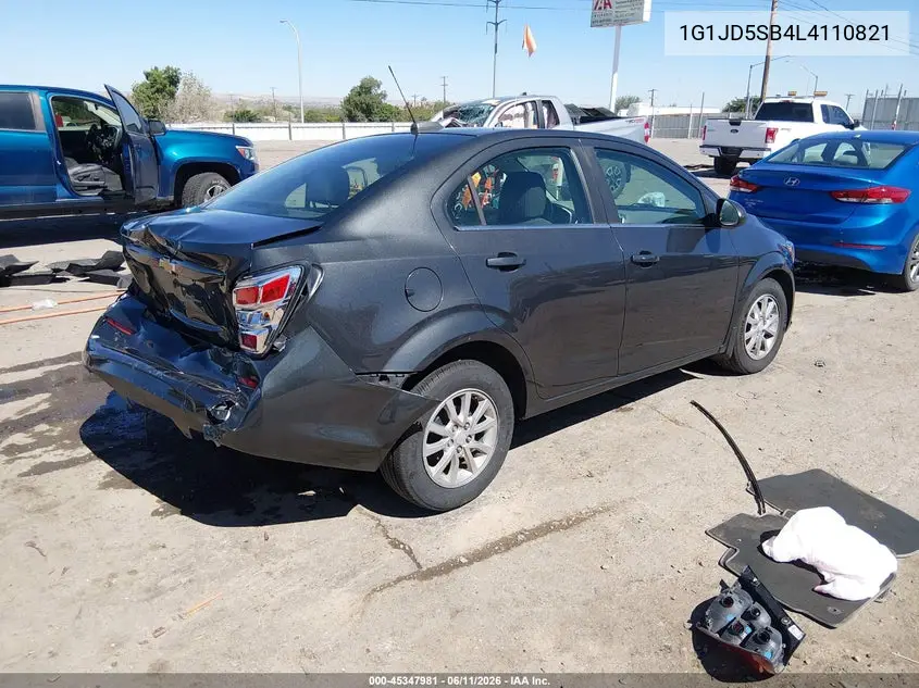 2020 Chevrolet Sonic Fwd Lt VIN: 1G1JD5SB4L4110821 Lot: 45347981