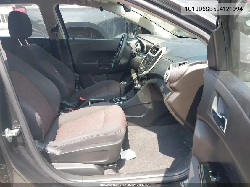 2020 Chevrolet Sonic Fwd Lt 5-Door VIN: 1G1JD6SB5L4121994 Lot: 45521589