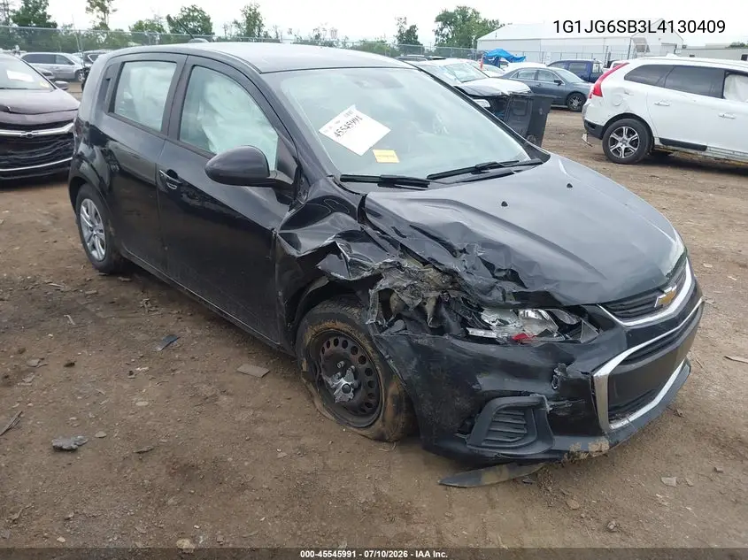 2020 Chevrolet Sonic Fwd 1Fl 5-Door VIN: 1G1JG6SB3L4130409 Lot: 45545991