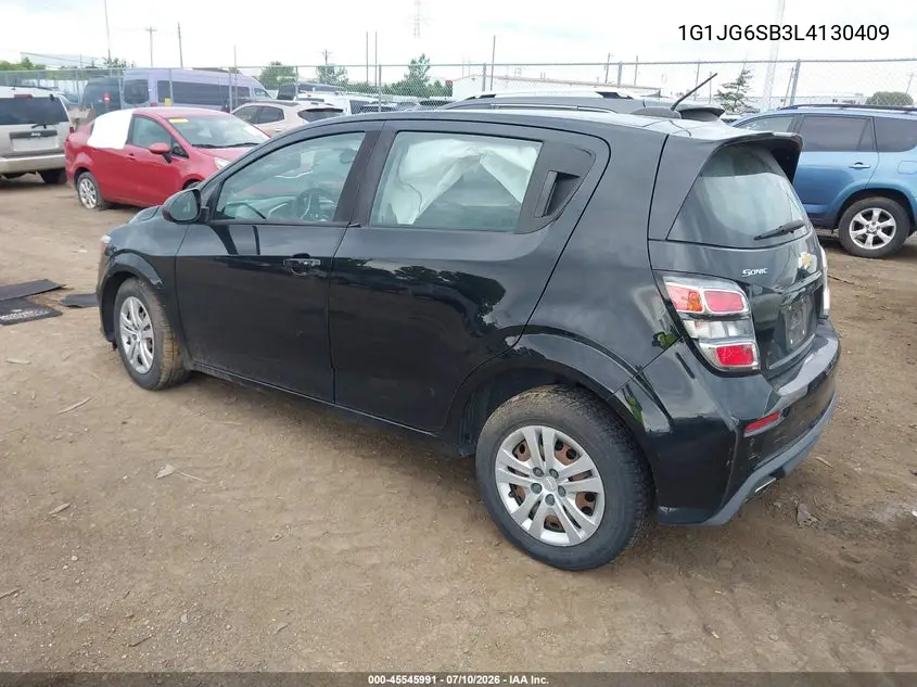 2020 Chevrolet Sonic Fwd 1Fl 5-Door VIN: 1G1JG6SB3L4130409 Lot: 45545991
