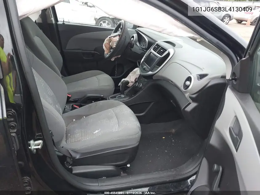 2020 Chevrolet Sonic Fwd 1Fl 5-Door VIN: 1G1JG6SB3L4130409 Lot: 45545991