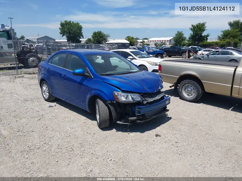 2020 Chevrolet Sonic Fwd Lt VIN: 1G1JD5SB1L4124112 Lot: 45559056