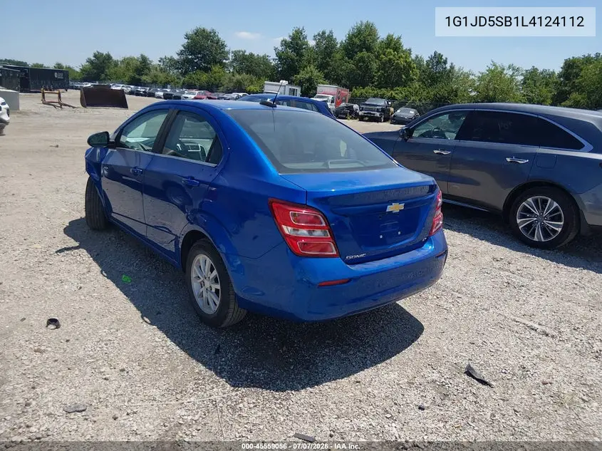 2020 Chevrolet Sonic Fwd Lt VIN: 1G1JD5SB1L4124112 Lot: 45559056