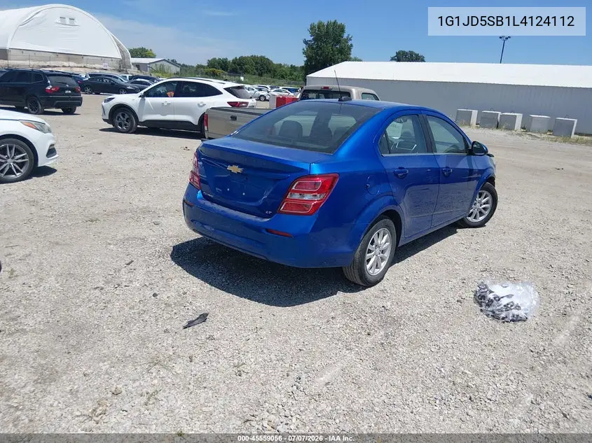2020 Chevrolet Sonic Fwd Lt VIN: 1G1JD5SB1L4124112 Lot: 45559056