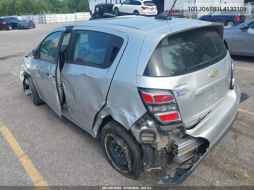 2020 Chevrolet Sonic Fwd 1Fl 5-Door VIN: 1G1JG6SB1L4132109 Lot: 45576495