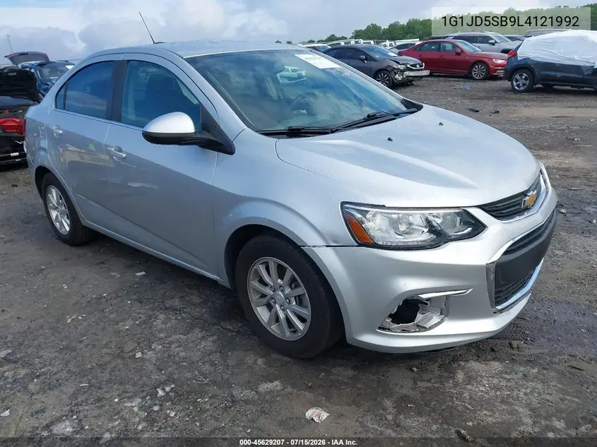 2020 Chevrolet Sonic Fwd Lt VIN: 1G1JD5SB9L4121992 Lot: 45629207