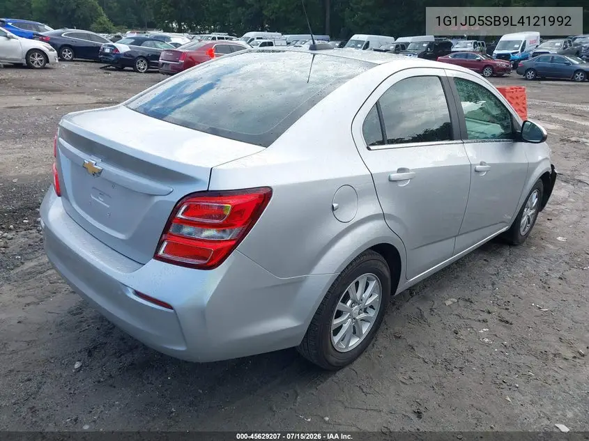2020 Chevrolet Sonic Fwd Lt VIN: 1G1JD5SB9L4121992 Lot: 45629207