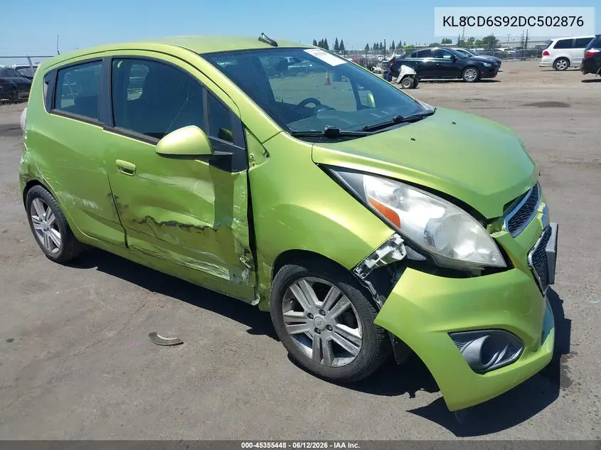 2013 Chevrolet Spark 1Lt Auto VIN: KL8CD6S92DC502876 Lot: 45355448