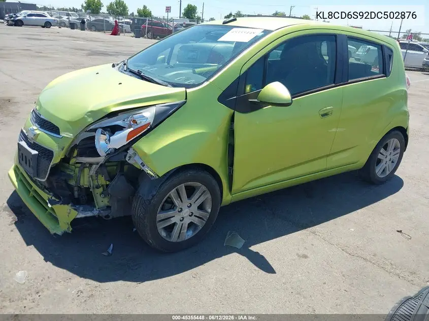 2013 Chevrolet Spark 1Lt Auto VIN: KL8CD6S92DC502876 Lot: 45355448