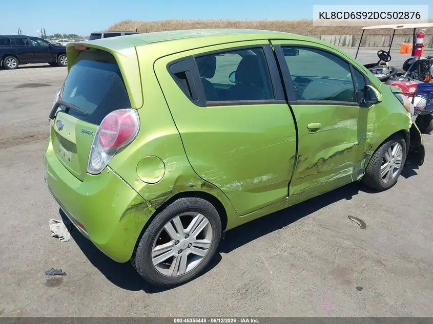 2013 Chevrolet Spark 1Lt Auto VIN: KL8CD6S92DC502876 Lot: 45355448