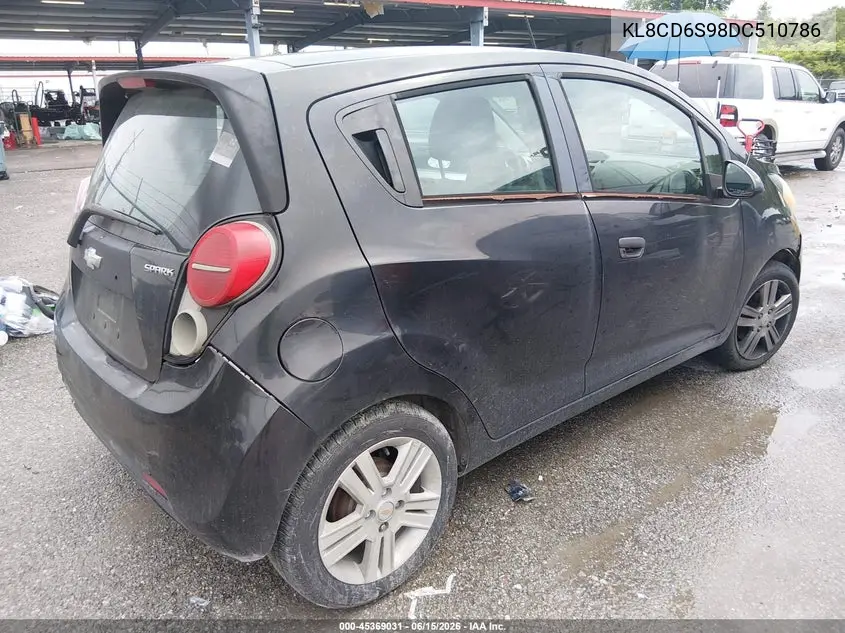 2013 Chevrolet Spark 1Lt Auto VIN: KL8CD6S98DC510786 Lot: 45369031