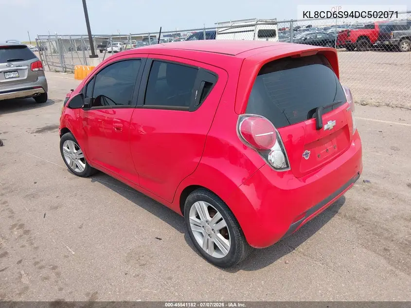 2013 Chevrolet Spark 1Lt Auto VIN: KL8CD6S94DC502071 Lot: 45541182