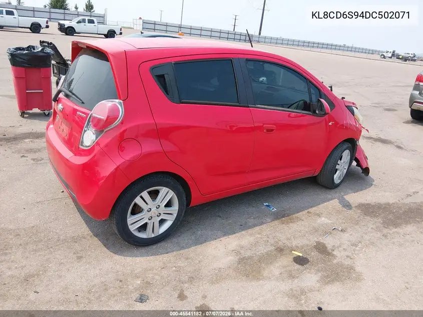 2013 Chevrolet Spark 1Lt Auto VIN: KL8CD6S94DC502071 Lot: 45541182