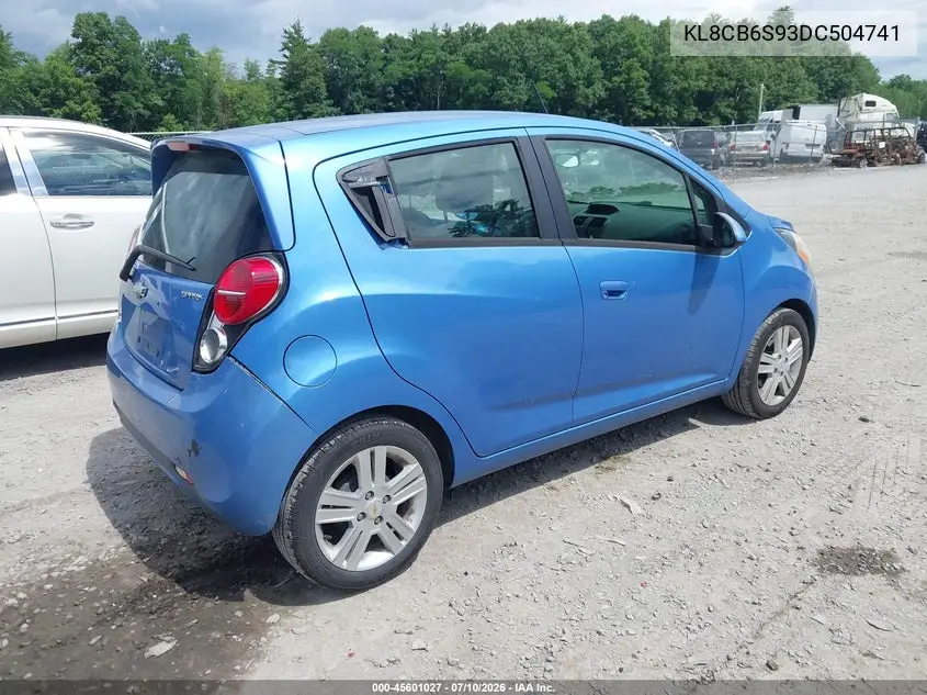 2013 Chevrolet Spark Ls Auto VIN: KL8CB6S93DC504741 Lot: 45601027