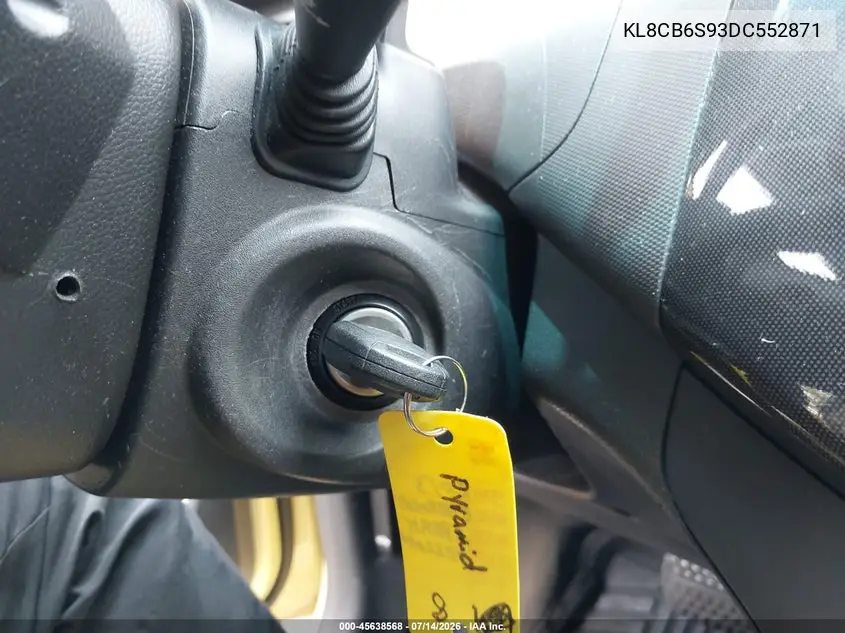 2013 Chevrolet Spark Ls Auto VIN: KL8CB6S93DC552871 Lot: 45638568