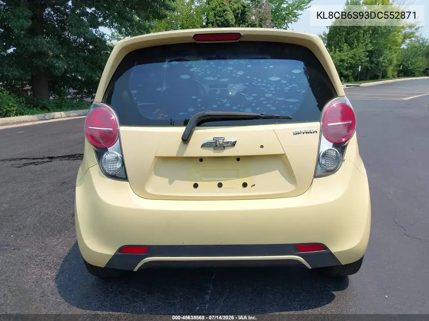 2013 Chevrolet Spark Ls Auto VIN: KL8CB6S93DC552871 Lot: 45638568