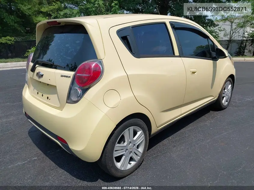 2013 Chevrolet Spark Ls Auto VIN: KL8CB6S93DC552871 Lot: 45638568