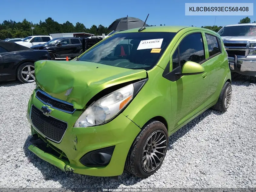2014 Chevrolet Spark Ls Auto VIN: KL8CB6S93EC568408 Lot: 45349858