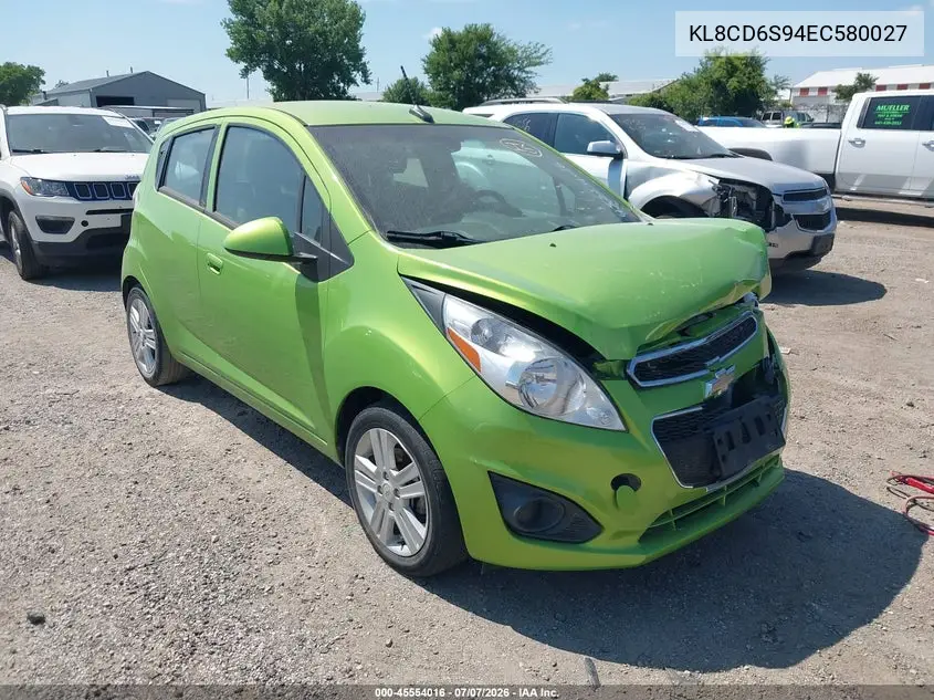 2014 Chevrolet Spark 1Lt Auto VIN: KL8CD6S94EC580027 Lot: 45554016