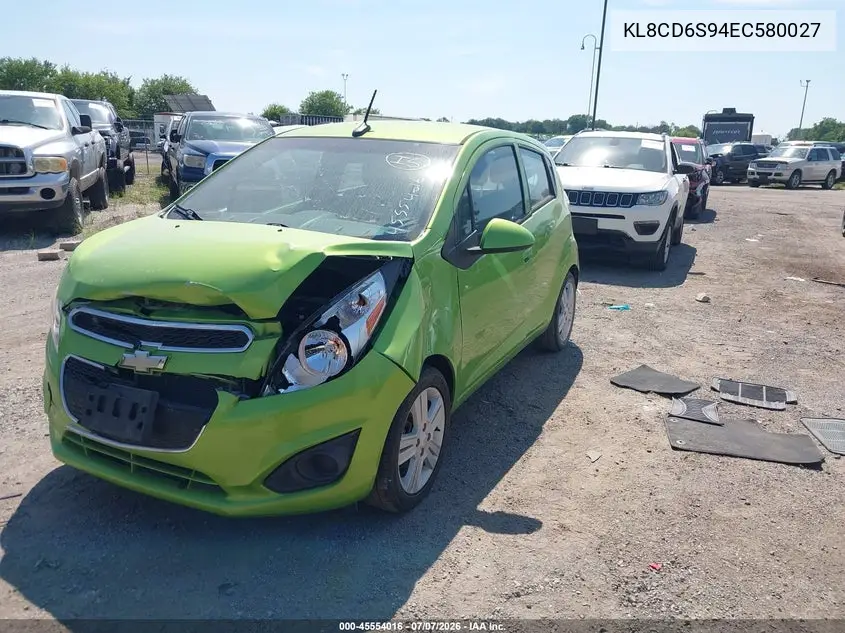 2014 Chevrolet Spark 1Lt Auto VIN: KL8CD6S94EC580027 Lot: 45554016