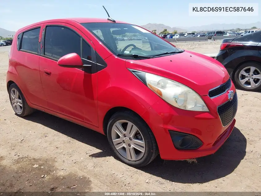 2014 Chevrolet Spark 1Lt Auto VIN: KL8CD6S91EC587646 Lot: 45611308