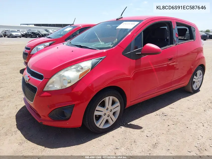 2014 Chevrolet Spark 1Lt Auto VIN: KL8CD6S91EC587646 Lot: 45611308