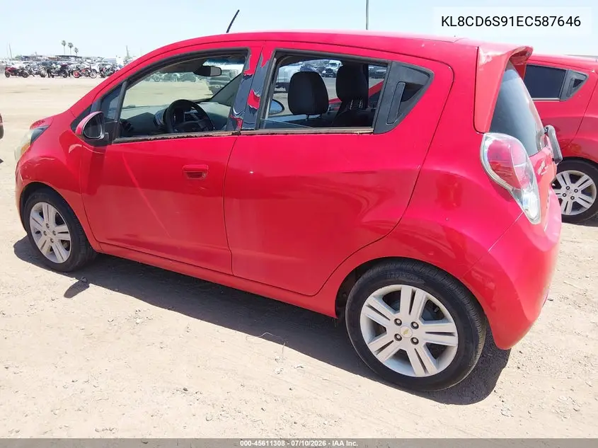 2014 Chevrolet Spark 1Lt Auto VIN: KL8CD6S91EC587646 Lot: 45611308