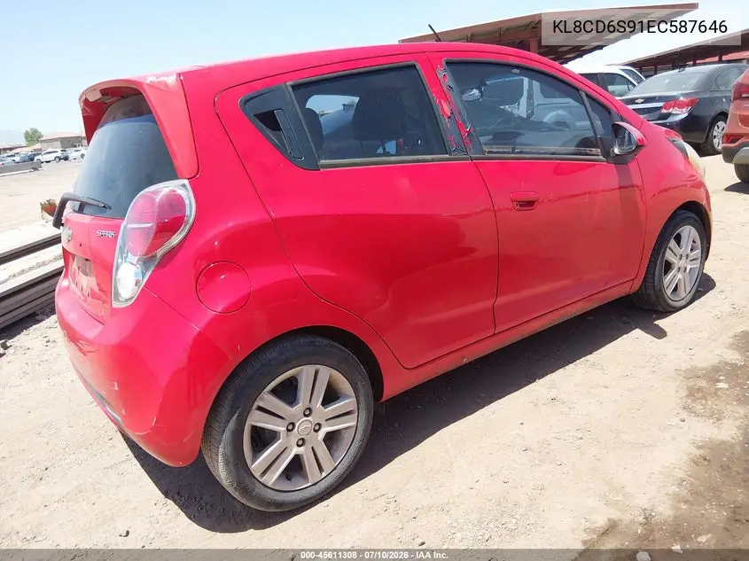2014 Chevrolet Spark 1Lt Auto VIN: KL8CD6S91EC587646 Lot: 45611308
