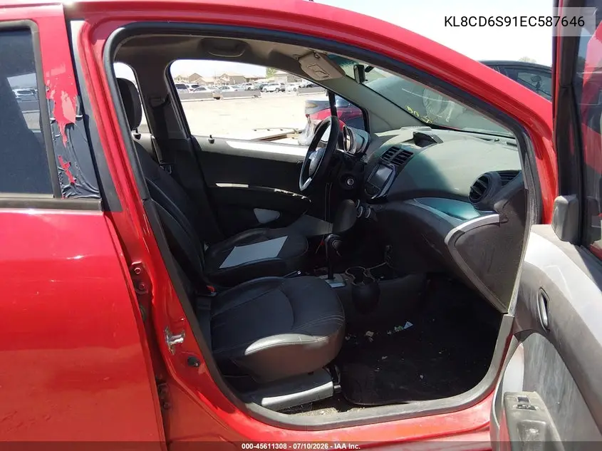 2014 Chevrolet Spark 1Lt Auto VIN: KL8CD6S91EC587646 Lot: 45611308