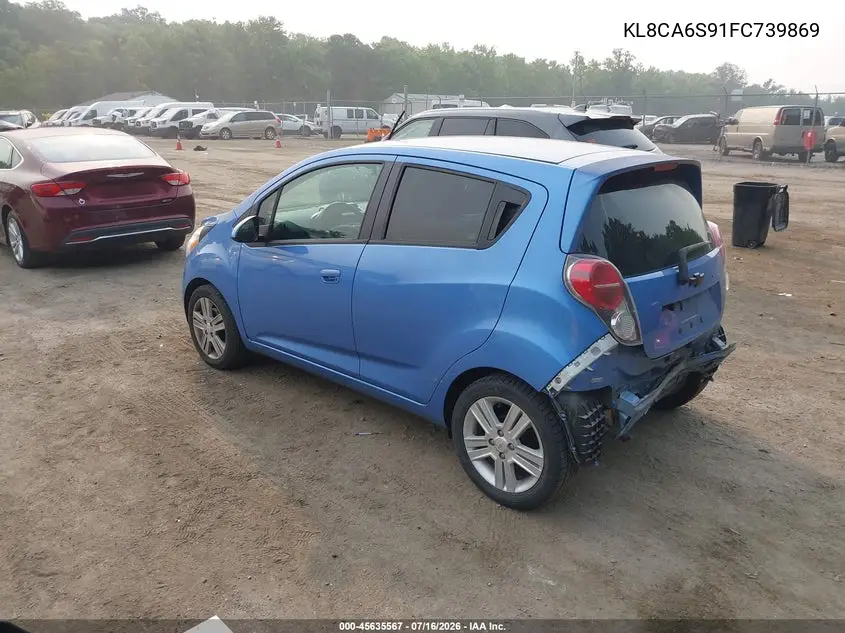 2015 Chevrolet Spark Ls Manual VIN: KL8CA6S91FC739869 Lot: 45635567